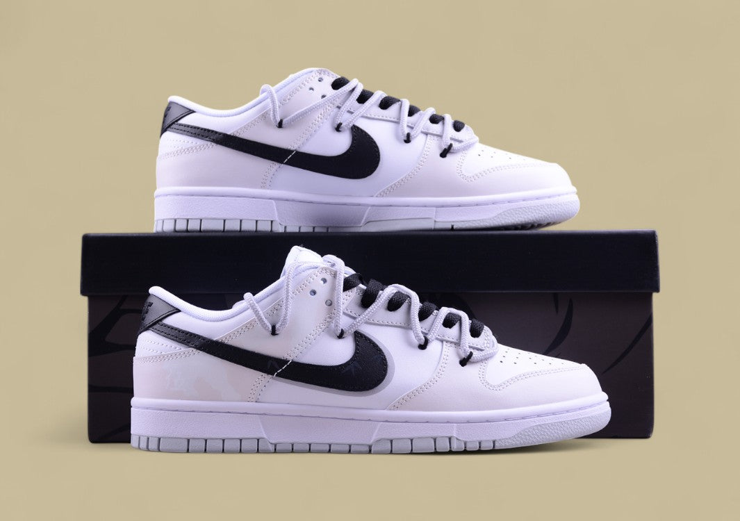 Nk Dunk Low New Chinese Style Bamboo Gray Camouflage Gray and White Sb Strap Low-top Casual Shoes