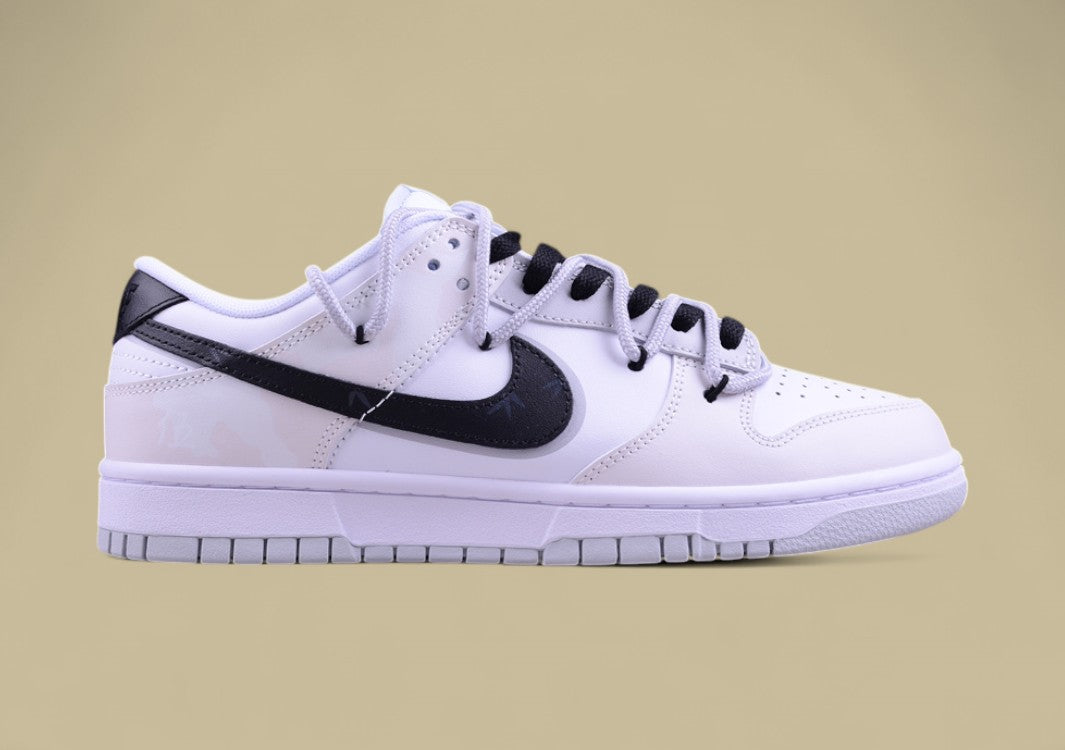 Nk Dunk Low New Chinese Style Bamboo Gray Camouflage Gray and White Sb Strap Low-top Casual Shoes