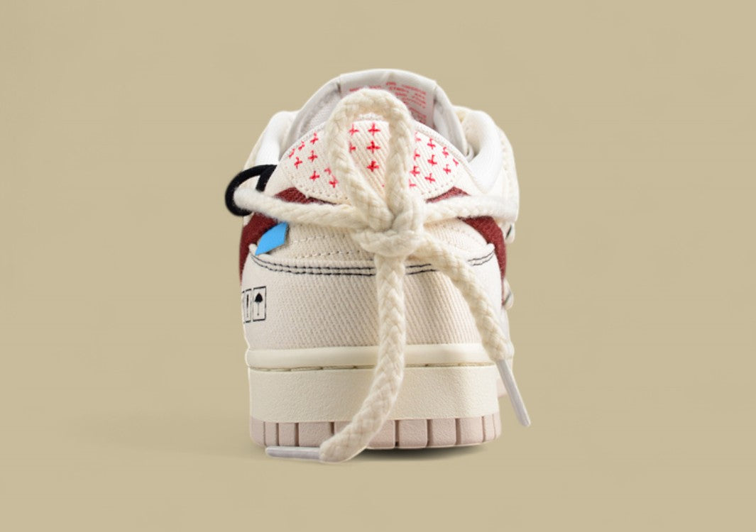 Nk Dunk Low Outdoor Wear High Street Style Sashiko Embroidery Retro Hemp Rope Deconstruction Sb Low-top Casual Sneakers
