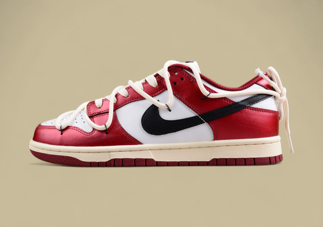 Nk Dunk Low PRM Red Wine Manor Old Retro Chicago Deconstruction SB Strap Low Top Casual Shoes