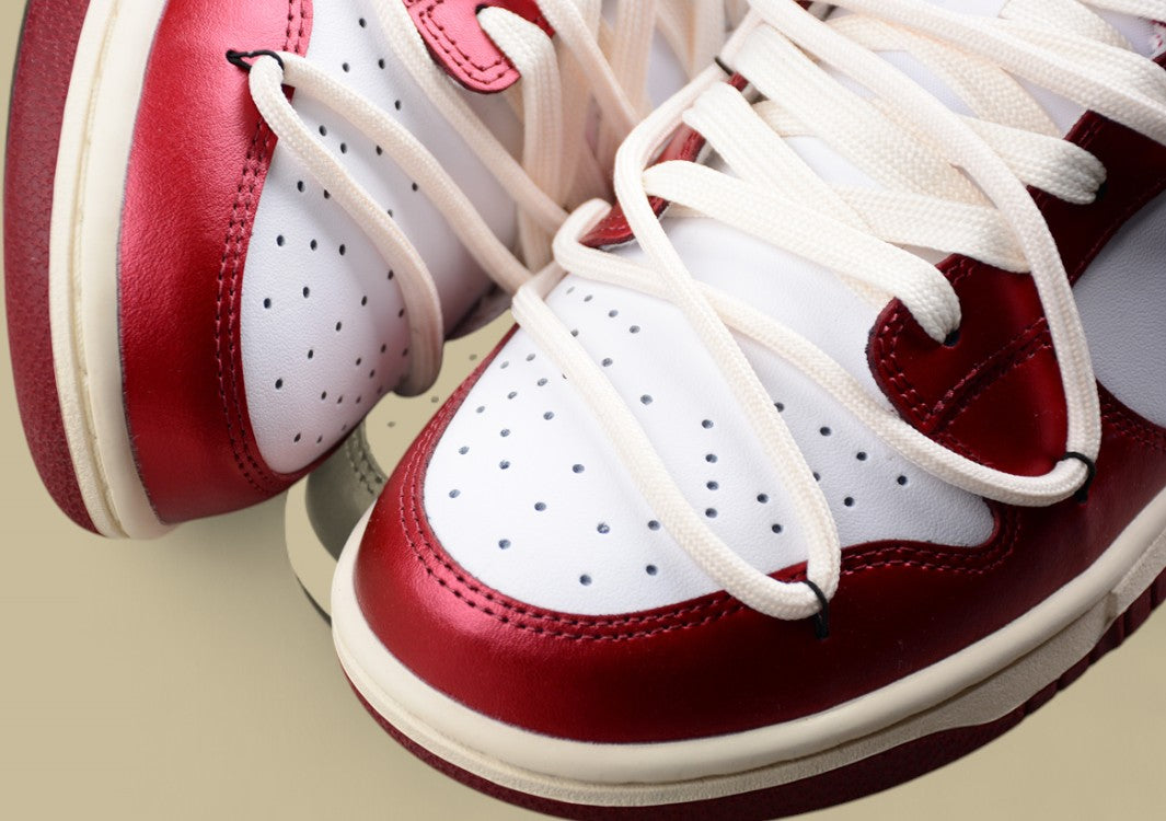 Nk Dunk Low PRM Red Wine Manor Old Retro Chicago Deconstruction SB Strap Low Top Casual Shoes