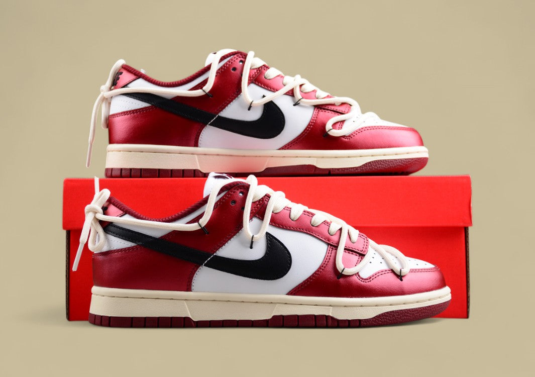 Nk Dunk Low PRM Red Wine Manor Old Retro Chicago Deconstruction SB Strap Low Top Casual Shoes