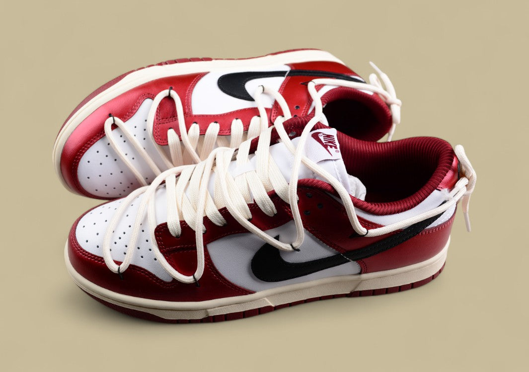 Nk Dunk Low PRM Red Wine Manor Old Retro Chicago Deconstruction SB Strap Low Top Casual Shoes