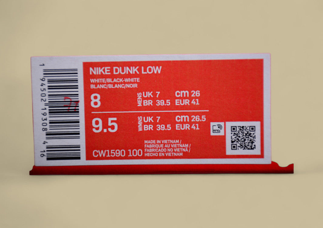 Nk Dunk Low "Panda" Black and White Panda Custom Deconstructed Lace-up Casual Sneakers