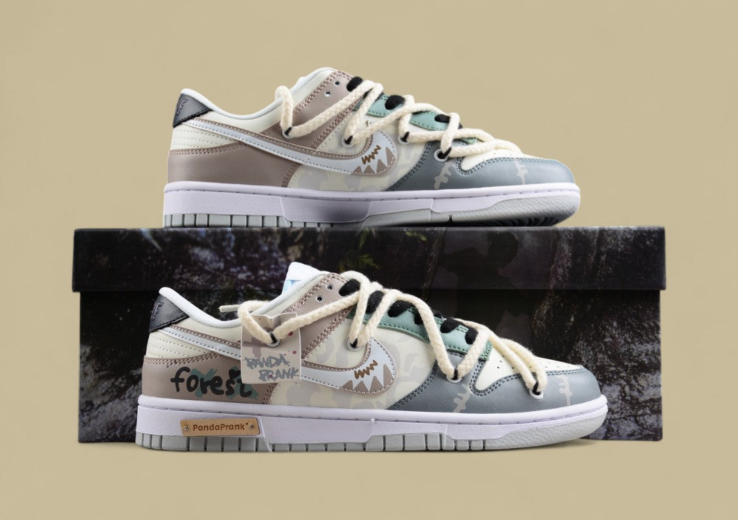 Nk Dunk Low Panda Prank-Jungle Crossing Forest Fruit SB Strap Low Top Casual Shoes