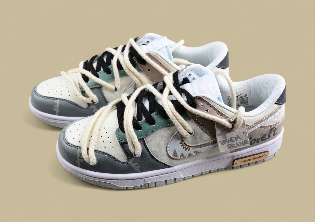 Nk Dunk Low Panda Prank-Jungle Crossing Forest Fruit SB Strap Low Top Casual Shoes