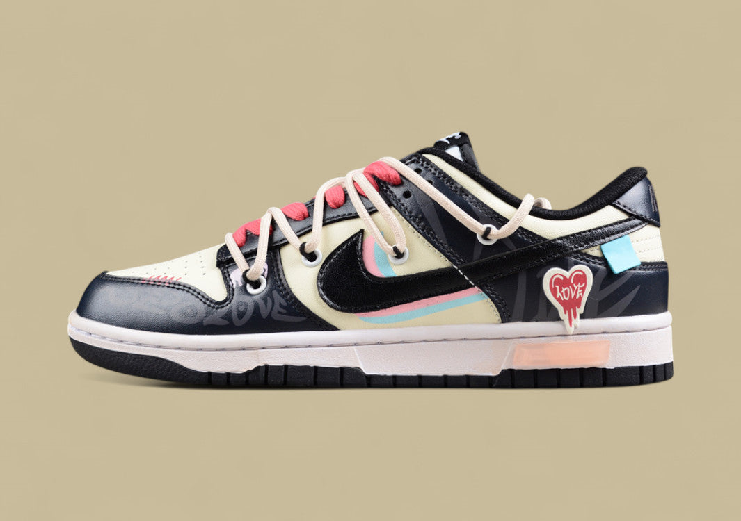 Nk Dunk Low Panda Prank-Psychedelic Love SB Strap Low Top Casual Shoes