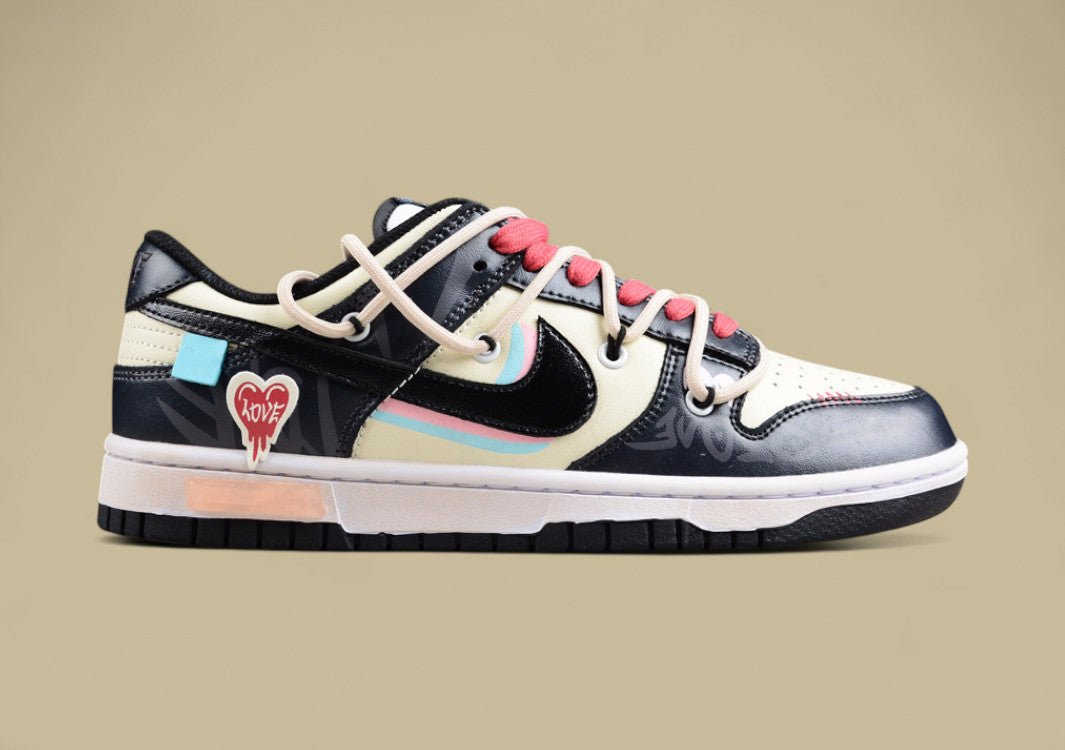 Nk Dunk Low Panda Prank-Psychedelic Love SB Strap Low Top Casual Shoes