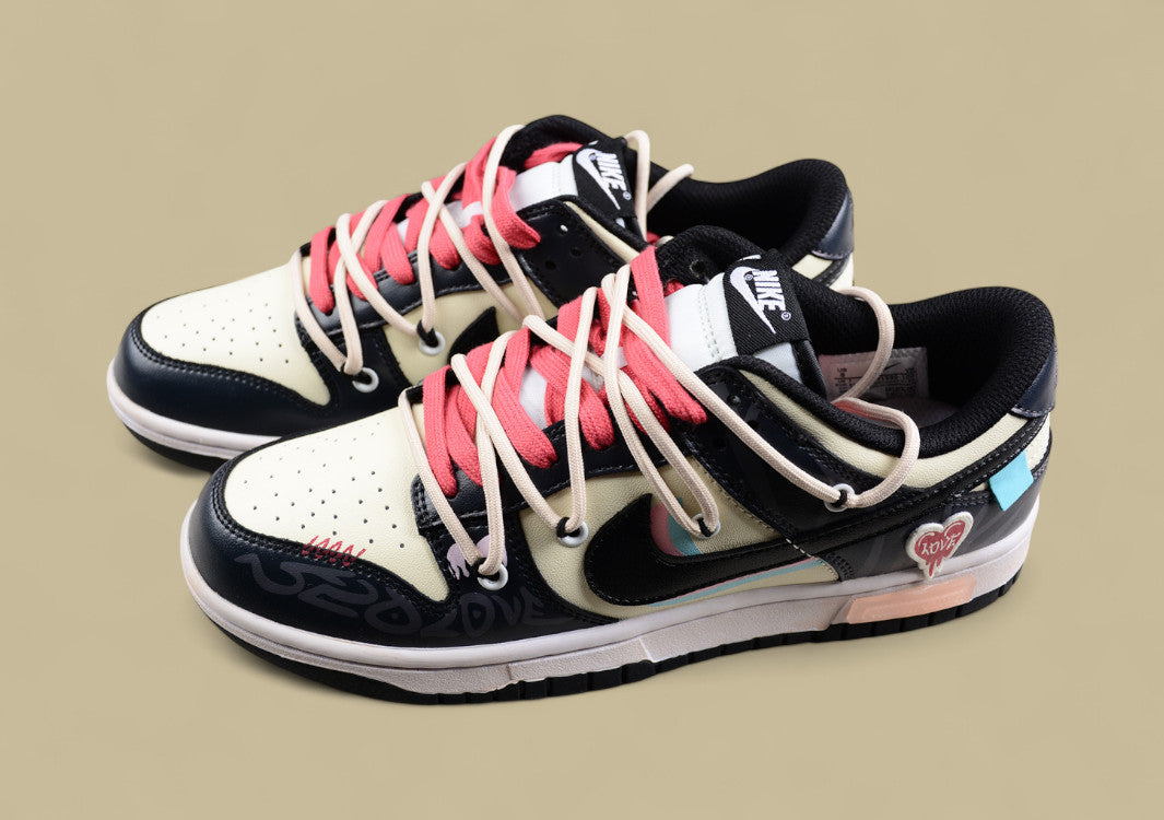 Nk Dunk Low Panda Prank-Psychedelic Love SB Strap Low Top Casual Shoes