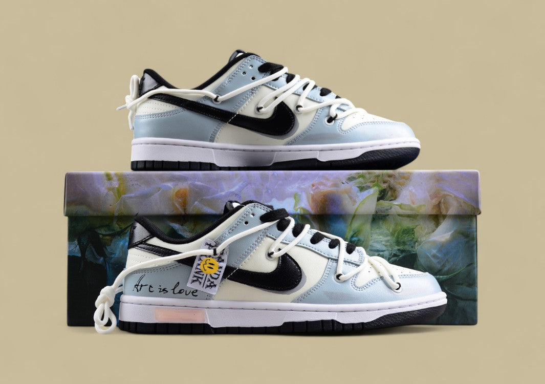 Nk Dunk Low Panda Prank-The Art of Love SB Lace-up Low-top Casual Shoes