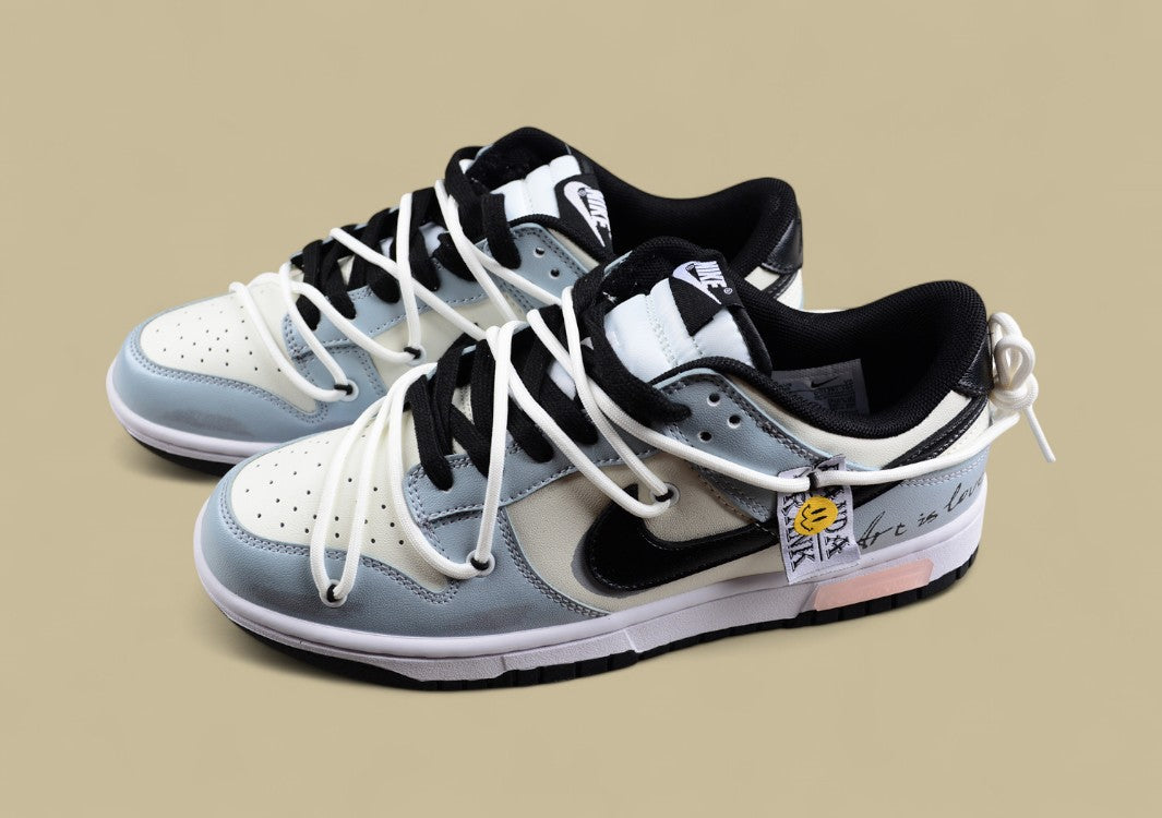 Nk Dunk Low Panda Prank-The Art of Love SB Lace-up Low-top Casual Shoes