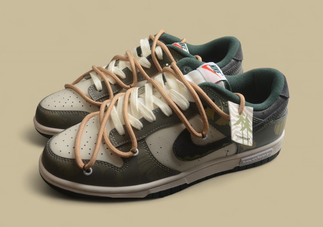 Nk Dunk Low Panda Prank Jungle Crossing-Green Field Floating Abyss Beige Brown Green SB Strap Low Top Casual Shoes