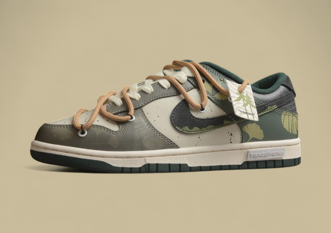 Nk Dunk Low Panda Prank Jungle Crossing-Green Field Floating Abyss Beige Brown Green SB Strap Low Top Casual Shoes