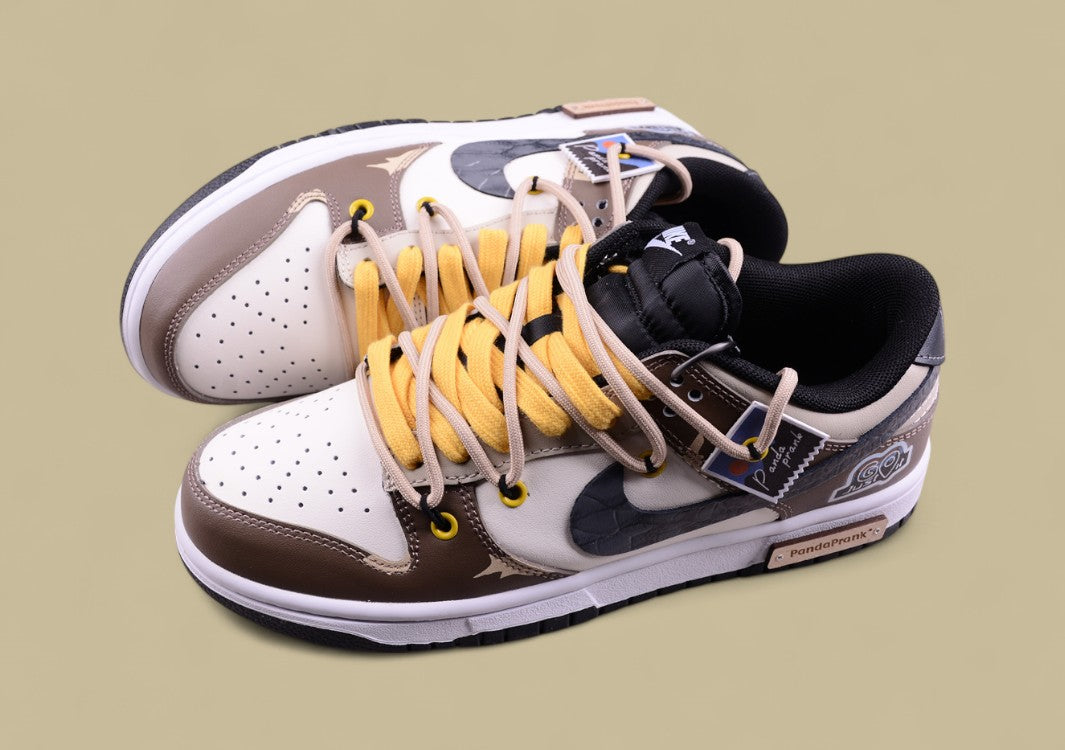Nk Dunk Low Panda Prank Jungle Crossing Black Mamba Snake Pattern SB Strap Low Top Casual Shoes