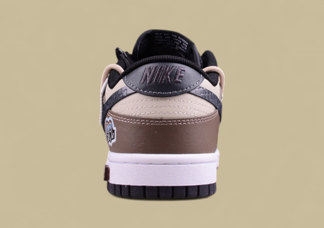 Nk Dunk Low Panda Prank Jungle Crossing Black Mamba Snake Pattern SB Strap Low Top Casual Shoes