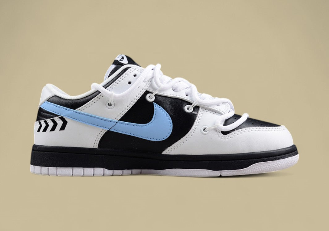 Nk Dunk Low Rapid Black and White Valentine's Day Custom Edition Deconstruction Strap Casual Shoes