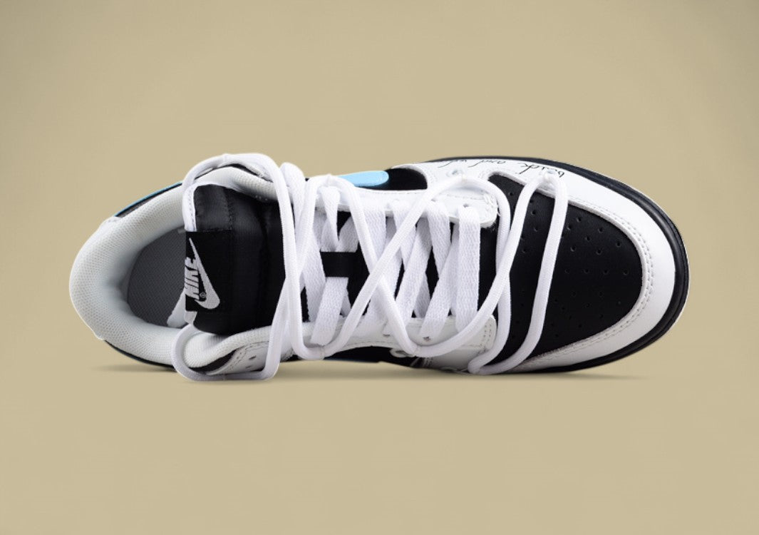 Nk Dunk Low Rapid Black and White Valentine's Day Custom Edition Deconstruction Strap Casual Shoes