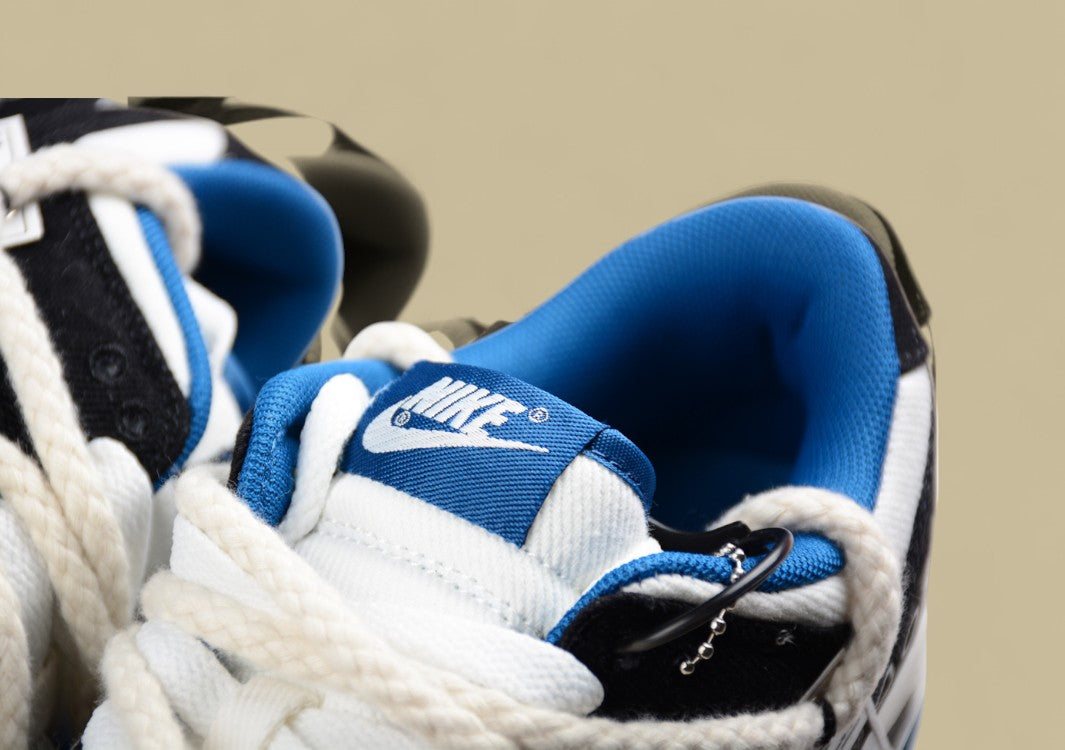 Nk Dunk Low Retro "Industrial Blue" Washed Denim Graffiti Sb Strap Low-top Casual Sneakers