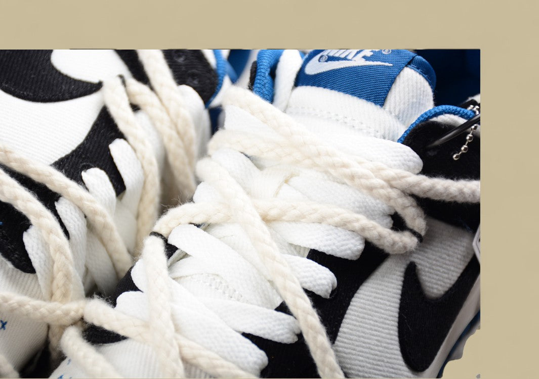 Nk Dunk Low Retro "Industrial Blue" Washed Denim Graffiti Sb Strap Low-top Casual Sneakers