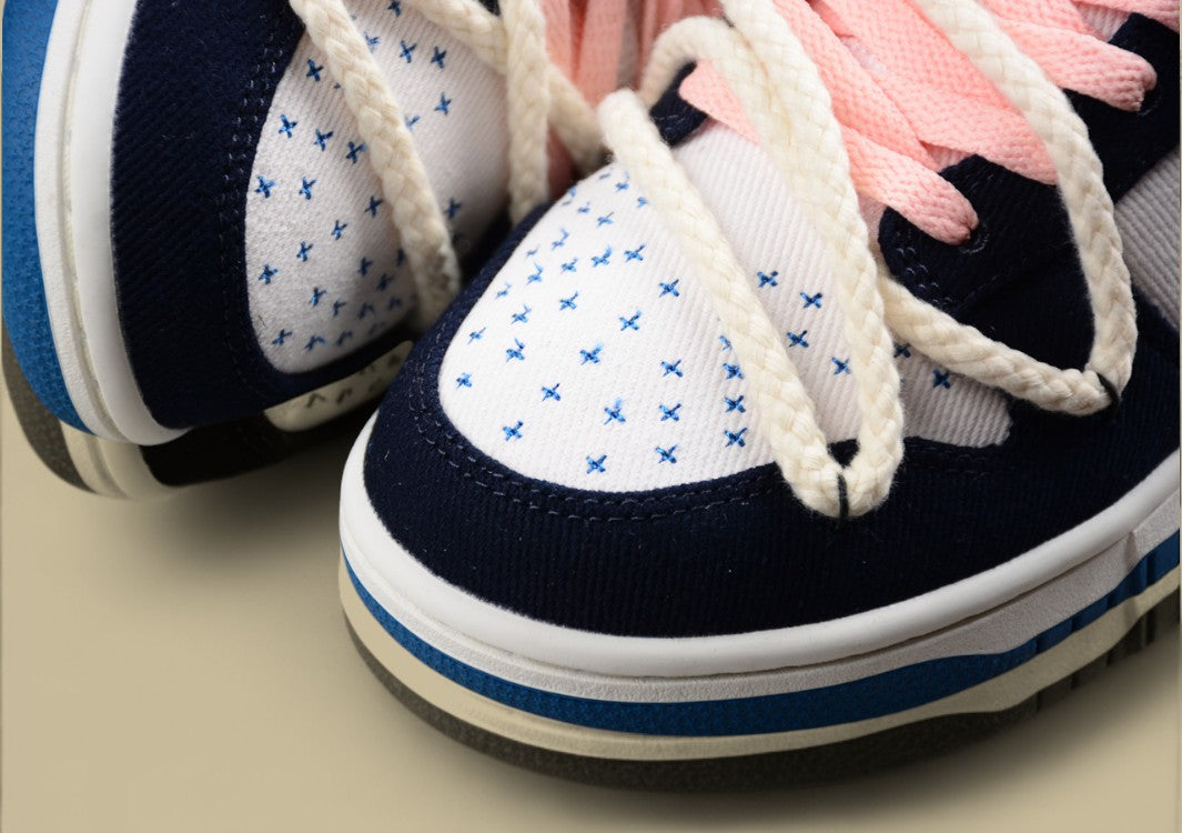 Nk Dunk Low Retro "Industrial Blue" Washed Denim Sb Low-top Casual Sneakers