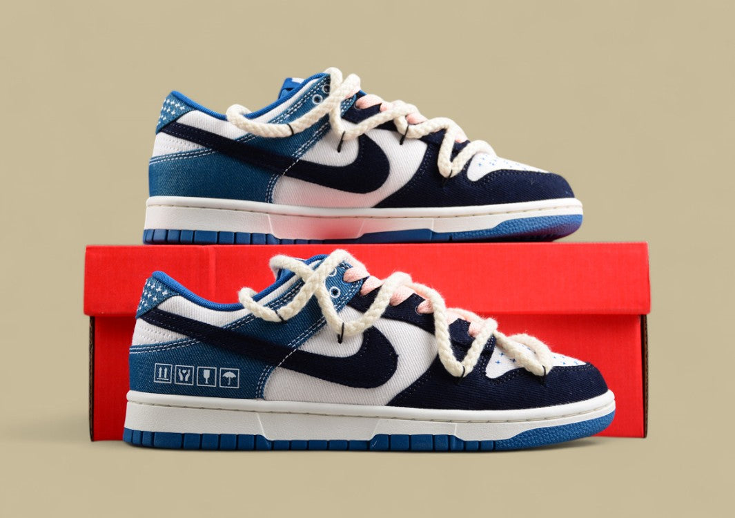 Nk Dunk Low Retro "Industrial Blue" Washed Denim Sb Low-top Casual Sneakers