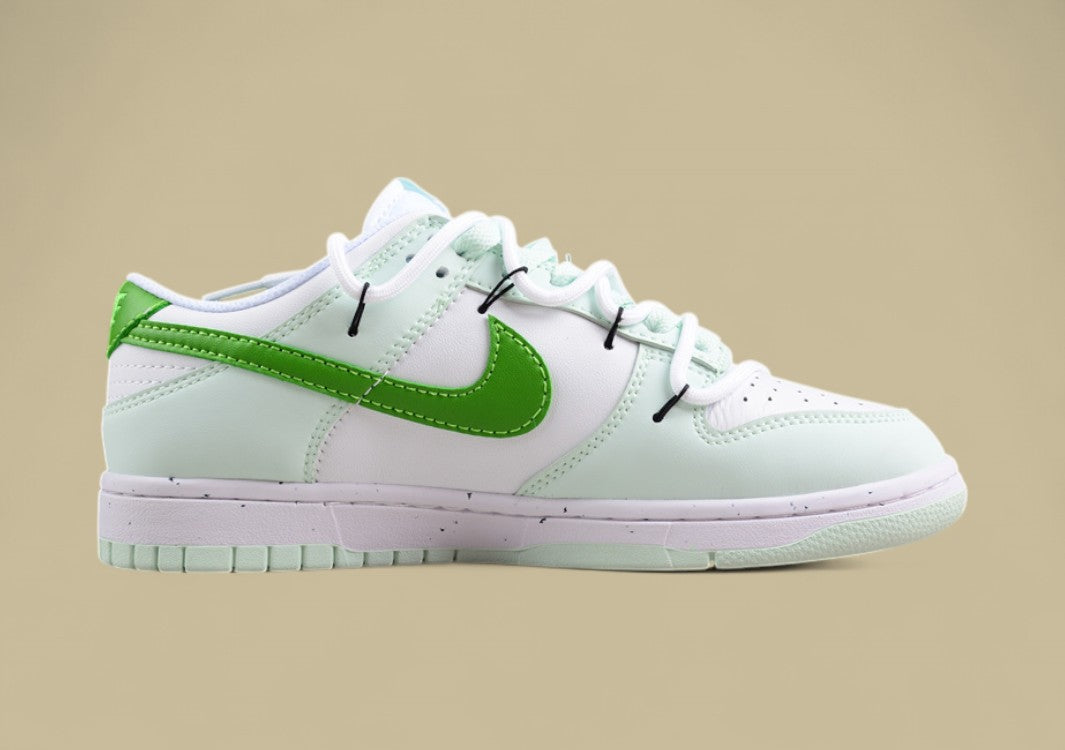 Nk Dunk Low Retro Lace-up Light Green Custom Edition Deconstructed Lace-up Casual Sneakers