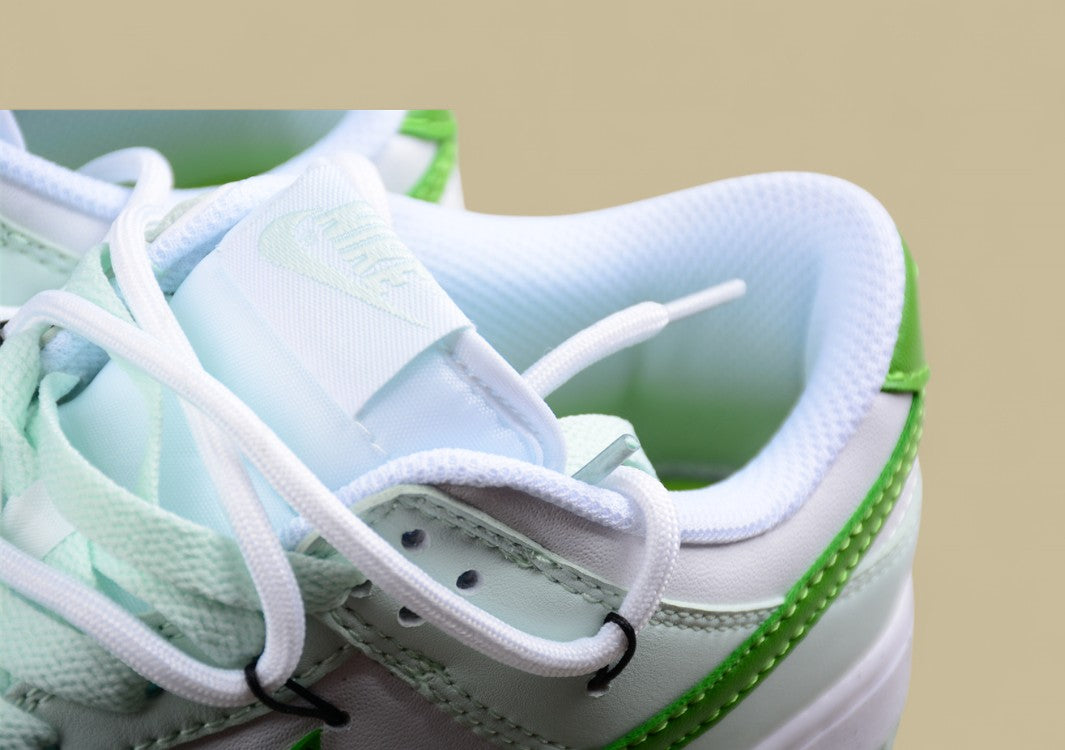 Nk Dunk Low Retro Lace-up Light Green Custom Edition Deconstructed Lace-up Casual Sneakers
