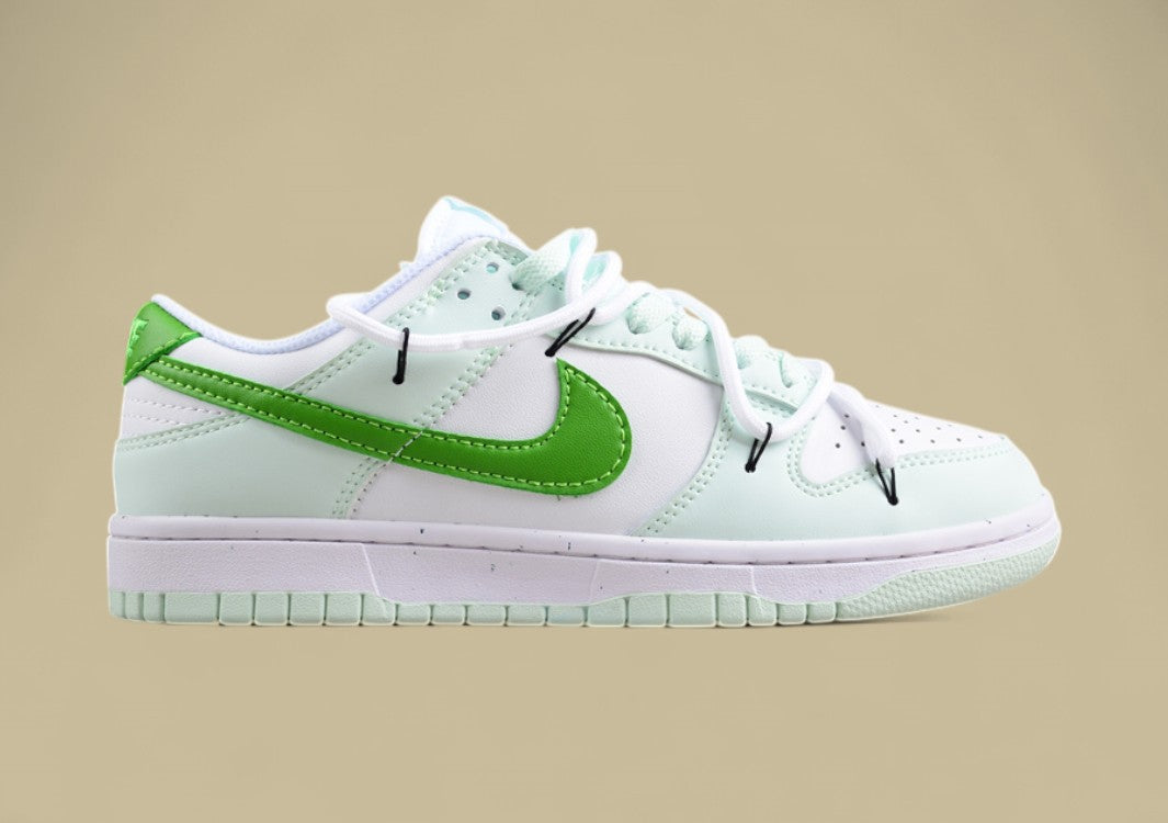 Nk Dunk Low Retro Lace-up Light Green Custom Edition Deconstructed Lace-up Casual Sneakers