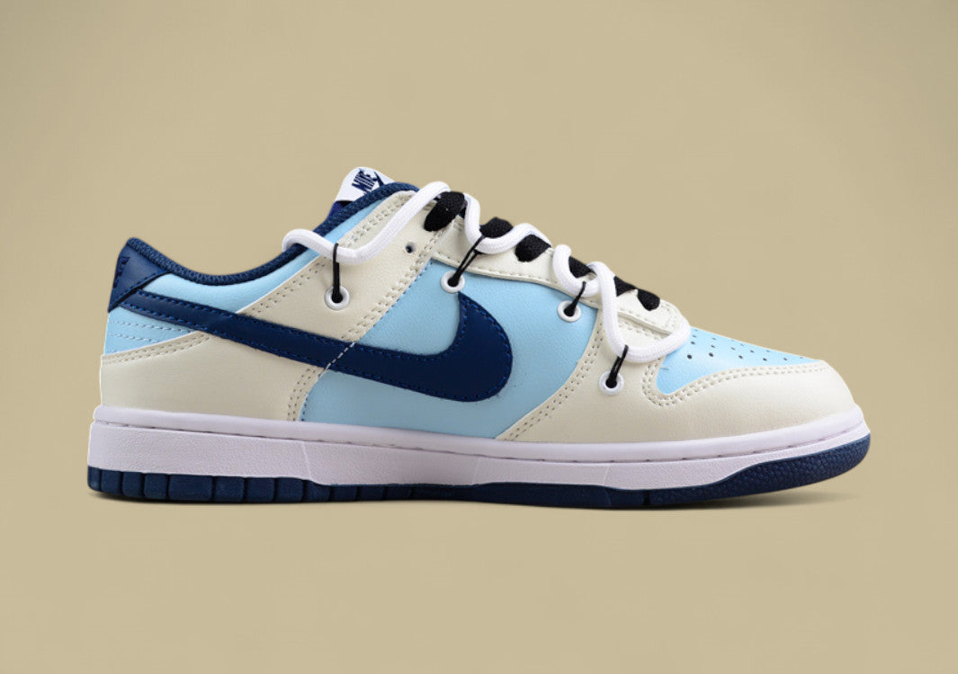Nk Dunk Low Retro Navy Panda Custom Edition Deconstructed Strap Casual Sneakers