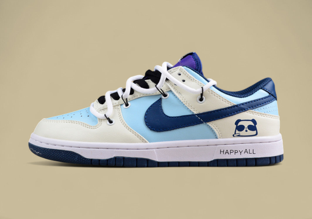 Nk Dunk Low Retro Navy Panda Custom Edition Deconstructed Strap Casual Sneakers