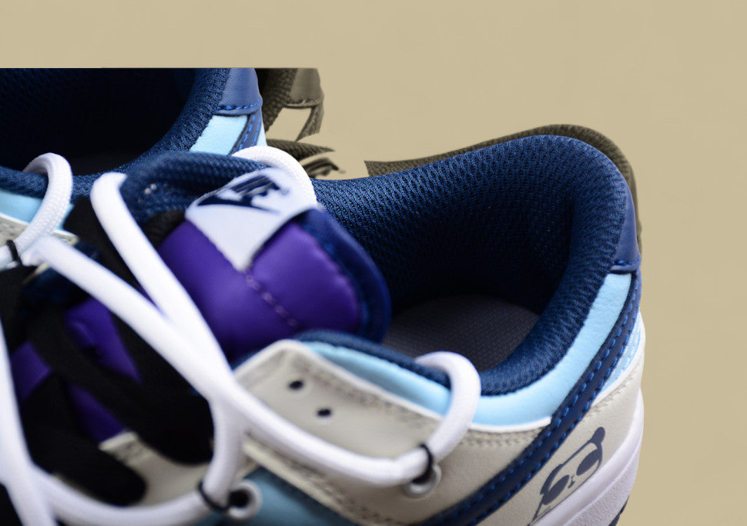 Nk Dunk Low Retro Navy Panda Custom Edition Deconstructed Strap Casual Sneakers
