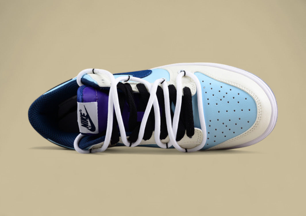Nk Dunk Low Retro Navy Panda Custom Edition Deconstructed Strap Casual Sneakers