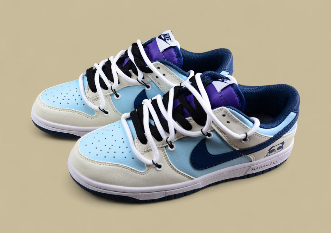 Nk Dunk Low Retro Navy Panda Custom Edition Deconstructed Strap Casual Sneakers