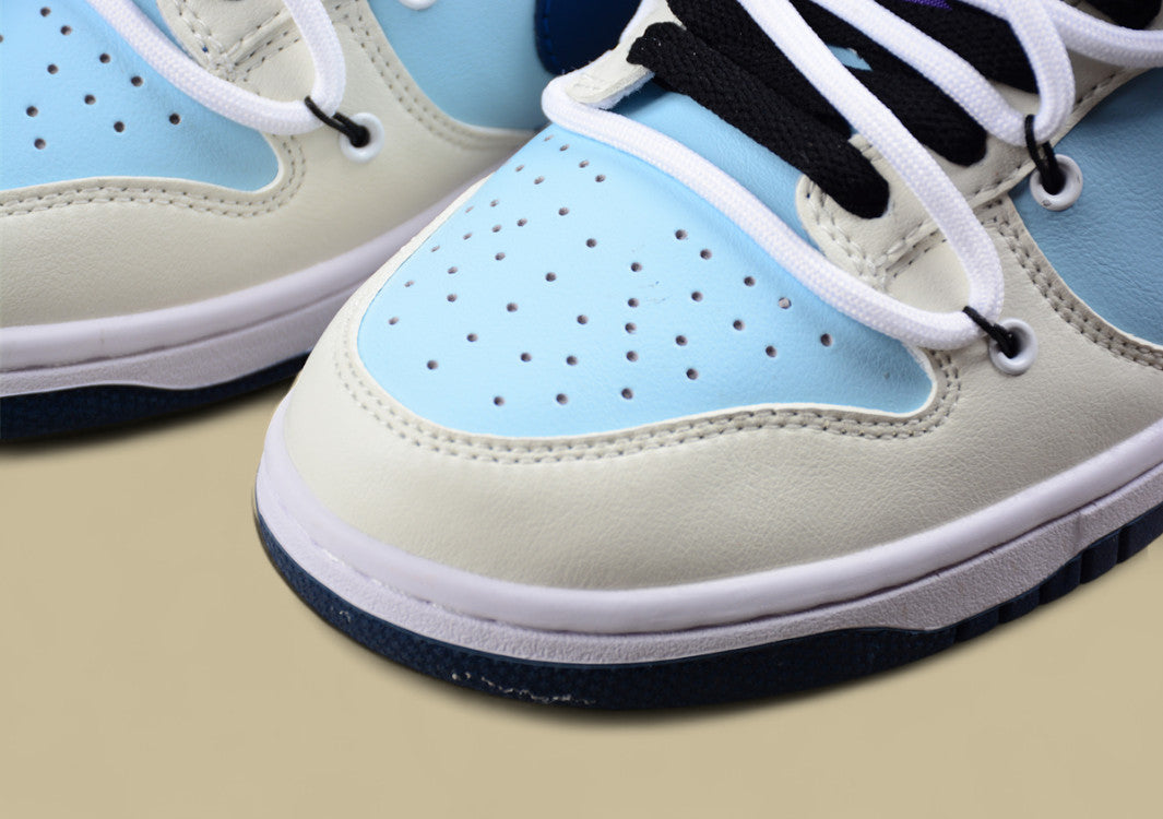 Nk Dunk Low Retro Navy Panda Custom Edition Deconstructed Strap Casual Sneakers