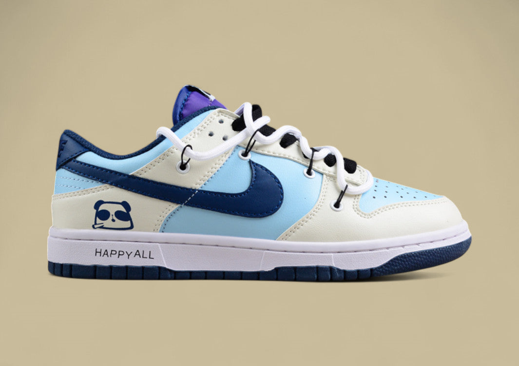 Nk Dunk Low Retro Navy Panda Custom Edition Deconstructed Strap Casual Sneakers