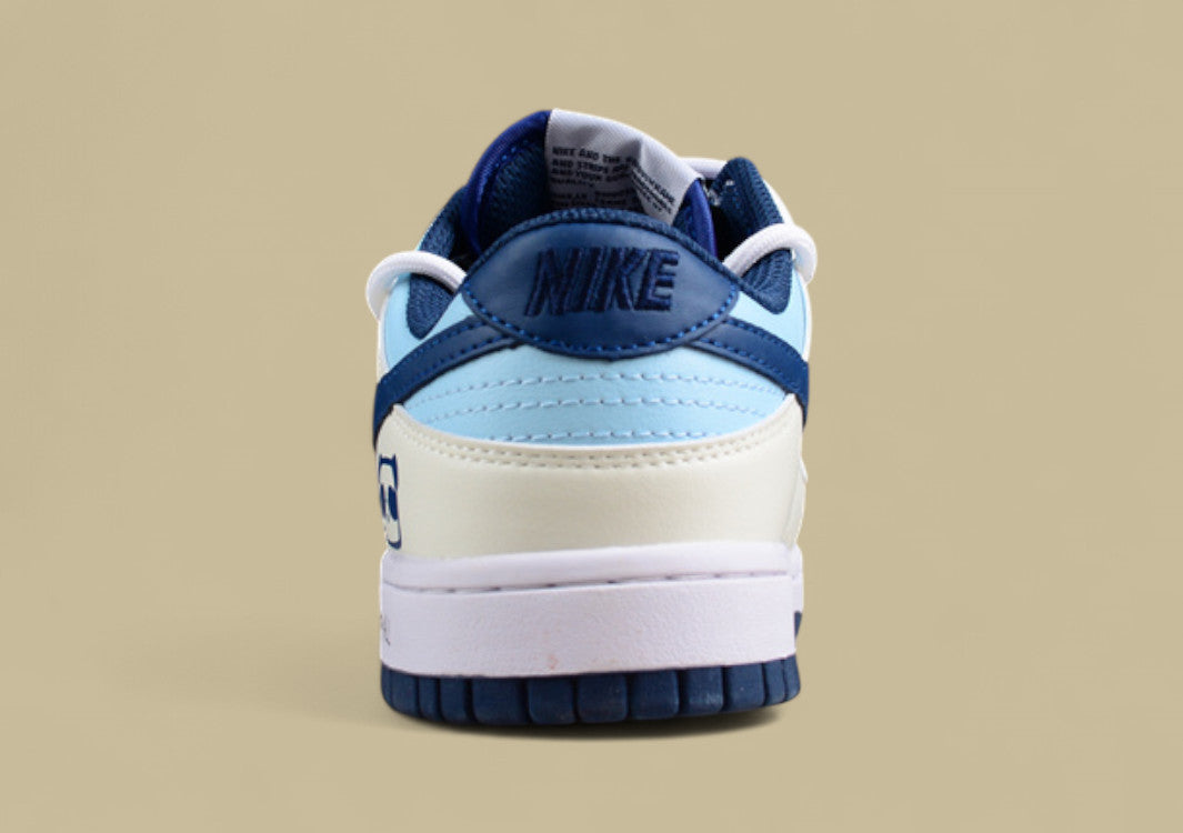 Nk Dunk Low Retro Navy Panda Custom Edition Deconstructed Strap Casual Sneakers