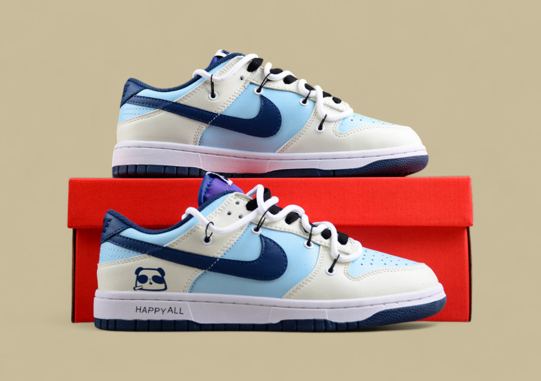 Nk Dunk Low Retro Navy Panda Custom Edition Deconstructed Strap Casual Sneakers