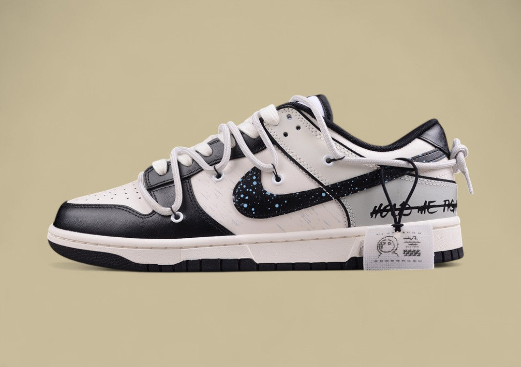 Nk Dunk Low Retro Panda Prank Space Exploration Star Trek Custom Edition Deconstruction Straps Retro Old Panda Low Top Sneakers