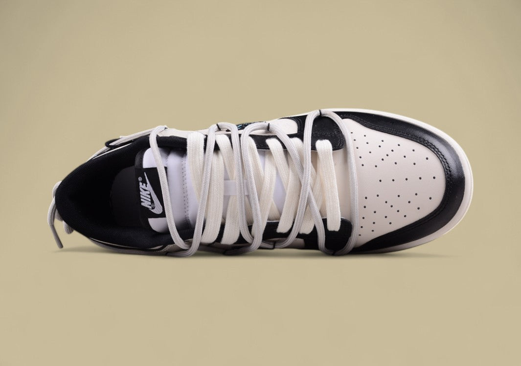 Nk Dunk Low Retro Panda Prank Space Exploration Star Trek Custom Edition Deconstruction Straps Retro Old Panda Low Top Sneakers