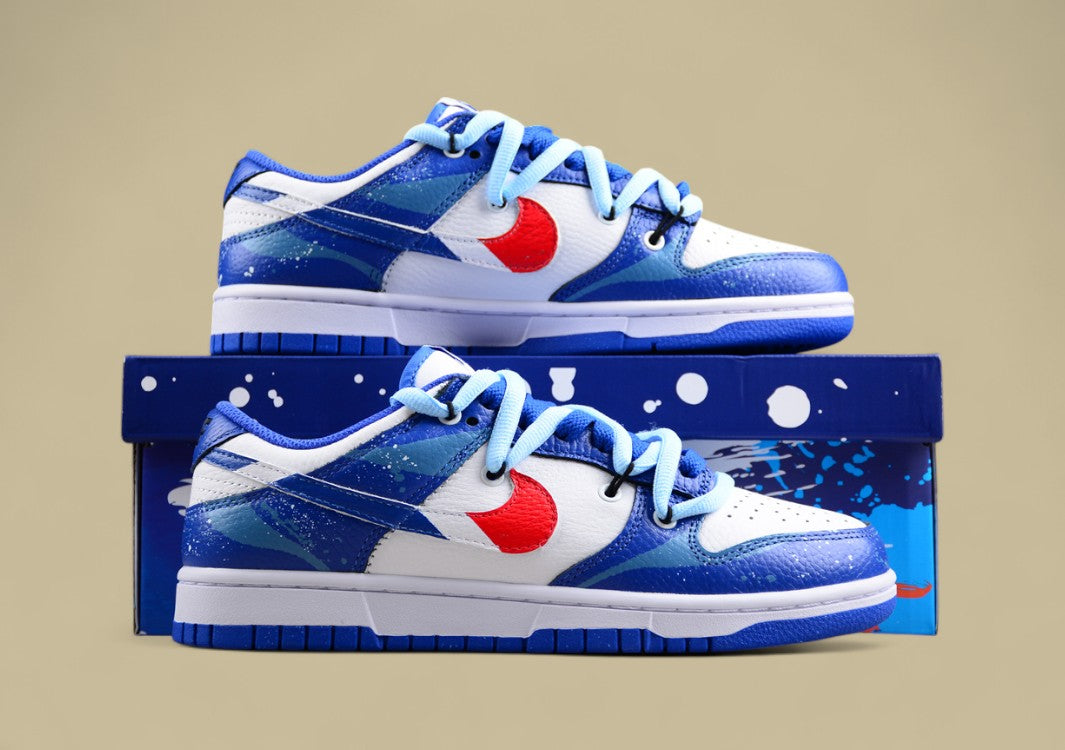 Nk Dunk Low Retro Sunrise Wave Spray Ink Deconstruction SB Strap Low Top Casual Shoes