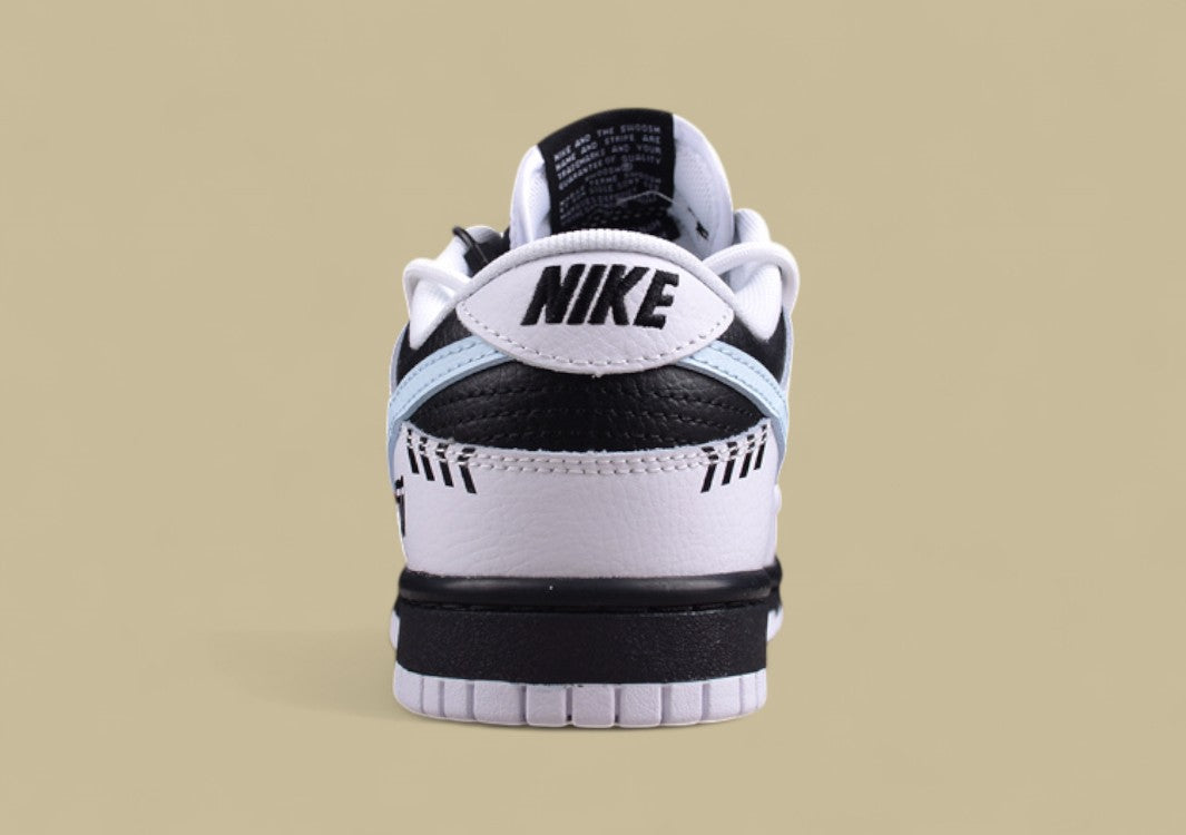 Nk Dunk Low "Reverse Panda" Speed Racing Black and White Panda Graffiti Contrast SB Strap Low Top Casual Shoes
