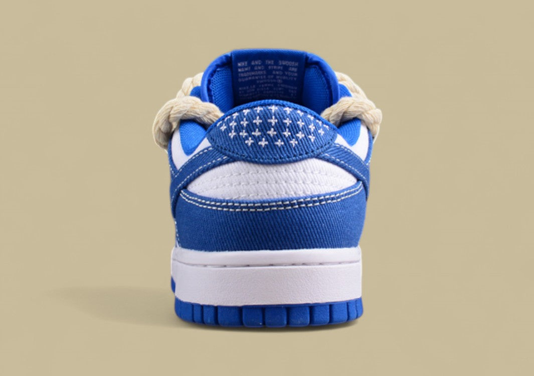 Nk Dunk Low Sb Joint Custom Version Deconstructed Denim Blue Cashew Flower Color