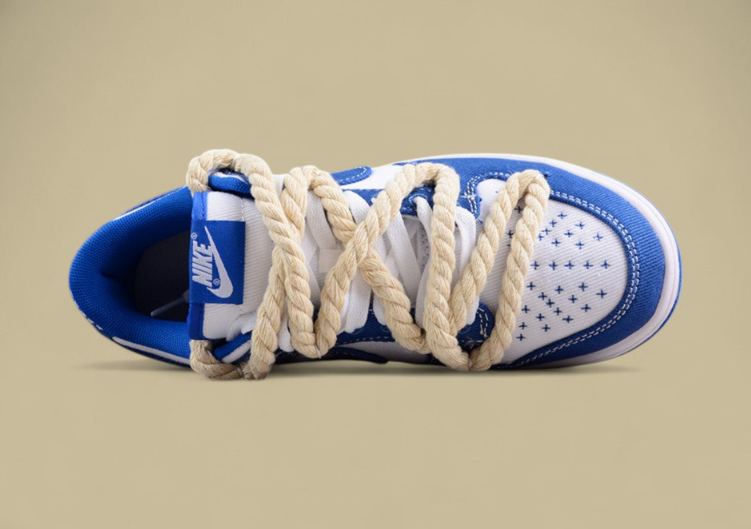 Nk Dunk Low Sb Joint Custom Version Deconstructed Denim Blue Color