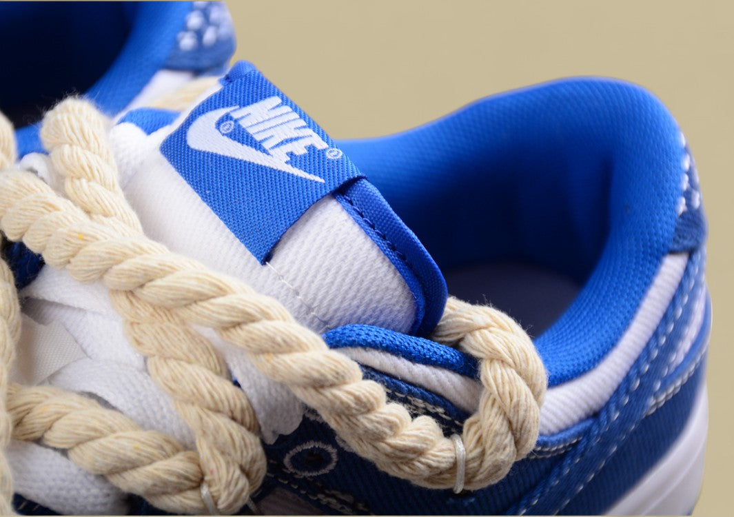 Nk Dunk Low Sb Joint Custom Version Deconstructed Denim Blue Color
