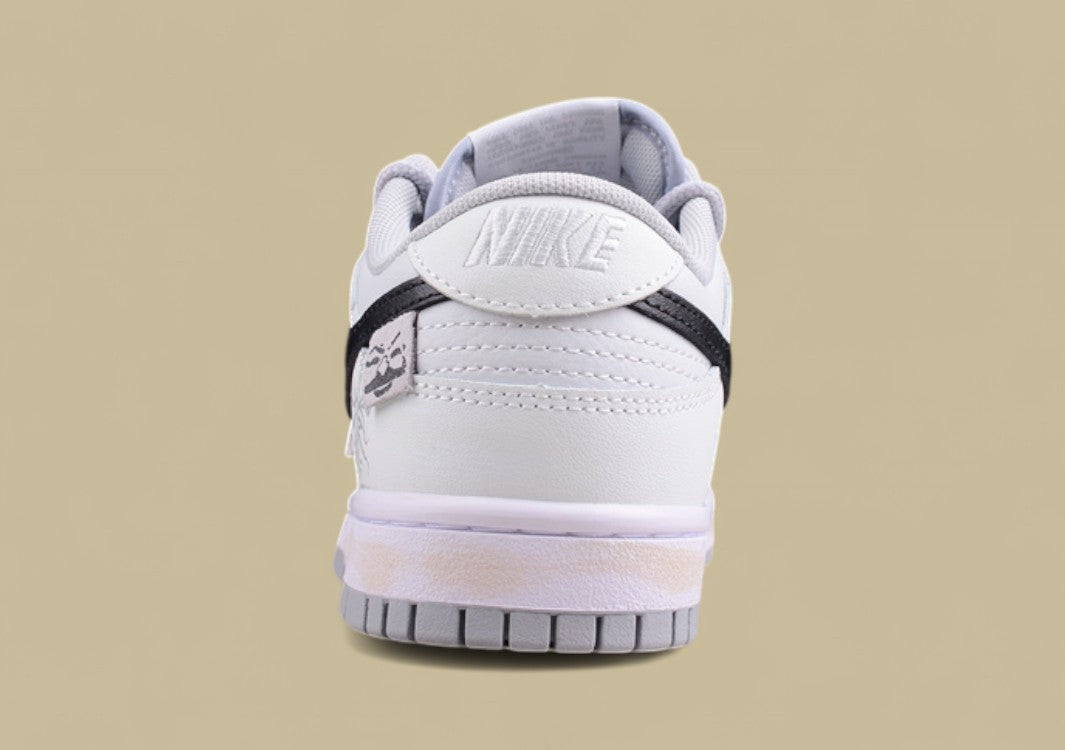 Nk Dunk Low Silver Feather High Street Couple Da Vinci Customized SB Strap Low Top Casual Shoes