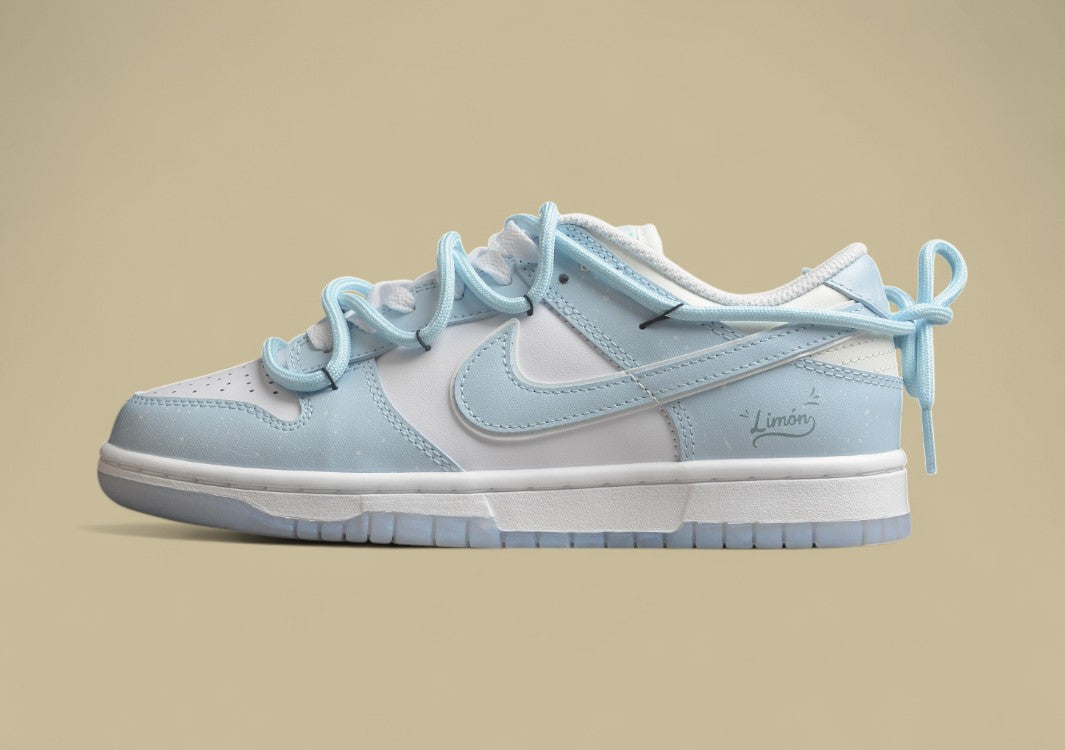 Nk Dunk Low Simple Sky Blue Sea Salt Lemon Sb Strap Low Top Casual Sneakers