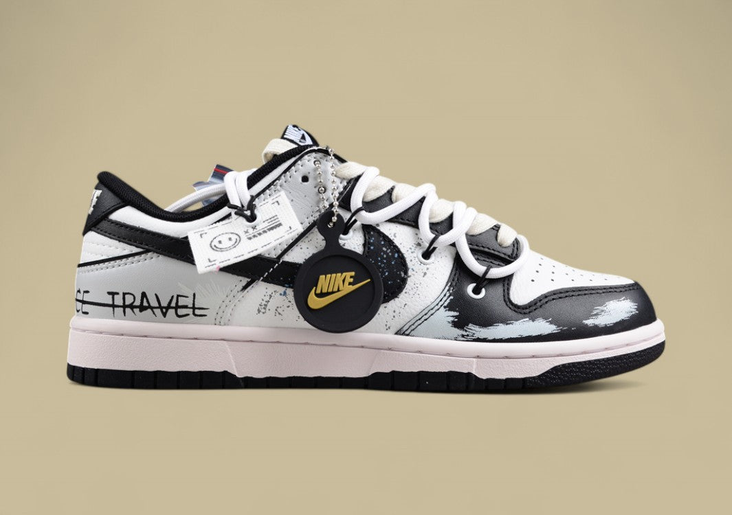 Nk Dunk Low Skywalker Black and White Gray Summer Simple Sb Strap Low-top Casual Sneakers
