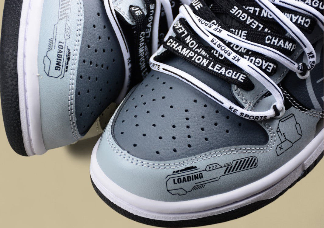 Nk Dunk Low Space-Time Mechanical Hand-painted Spray Painting SB Deconstruction Shoelaces Low-top Casual Shoes
