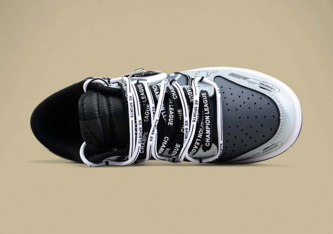 Nk Dunk Low Space-Time Mechanical Hand-painted Spray Painting SB Deconstruction Shoelaces Low-top Casual Shoes