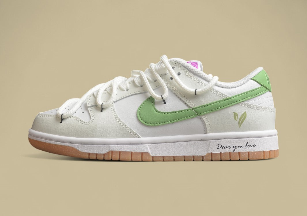 Nk Dunk Low Spring and Summer Series Green Tea White Green SB Low Top Casual Shoes